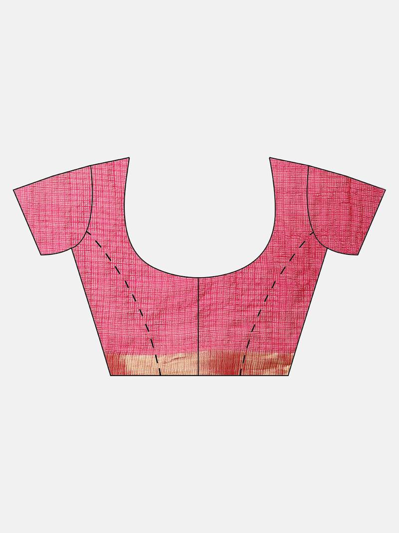 Geroo Jaipur Hand Dyed Green Leheriya Kota Doria Sustainable Saree