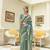Kimisha women's rama silk woven saree with unstitched blouse piece