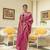 Kimisha women's magenta silk woven saree with unstitched blouse piece