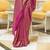 Kimisha women's magenta silk woven saree with unstitched blouse piece