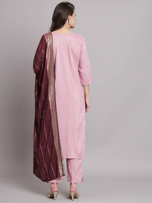   women kurta and trousers pant set cotton silk blend 2