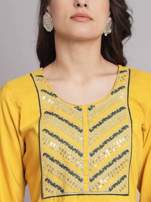   women kurta and trousers pant set cotton silk blend 3