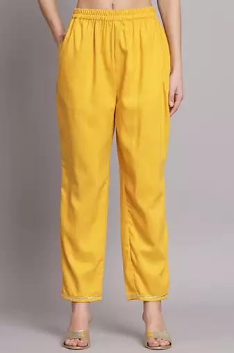   women kurta and trousers pant set cotton silk blend