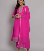   women kurta and trousers pant set silk blend