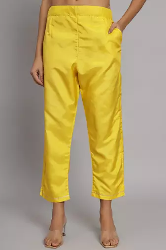   women kurta and trousers pant set silk blend