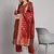   women kurta and trousers pant set heavy zari wok silk blend