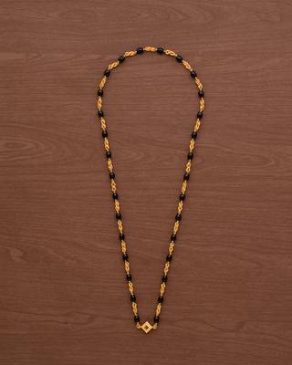 Black beads and mushti (1+2)mangalsutra with diamond kasitali one gram gold 2