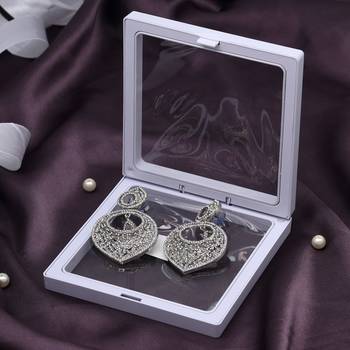 Pink color american diamond earrings 2