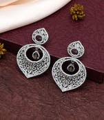 Peach color american diamond earrings