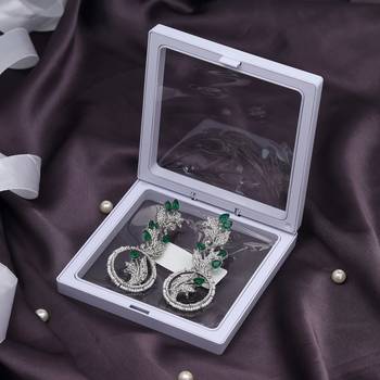 Green color american diamond earrings 2