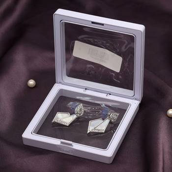 White color american diamond earrings 2