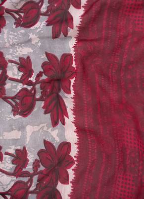 White American Crepe Printed Unstitched Suit With Chiffon Dupatta 5