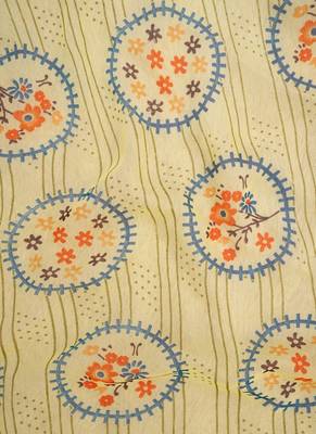 Blue American Crepe Printed Unstitched Suit With Chiffon Dupatta 5