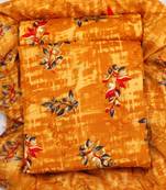 Yellow Digital Cotton Suit With Indo Dupatta