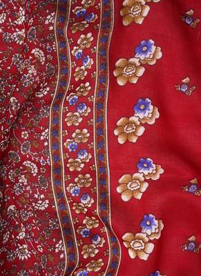 Maroon Digital Cotton Suit With Indo Dupatta 5