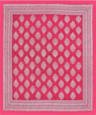 100% cotton pink floral design double bedsheet(90x100 inch) 2