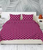 100% cotton pink color quatrefoil signature deluxe double bedsheet (90x100 inch)
