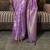 Kimisha women's purple silk woven saree with unstitched blouse piece