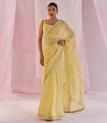 Yellow maahiri saree set