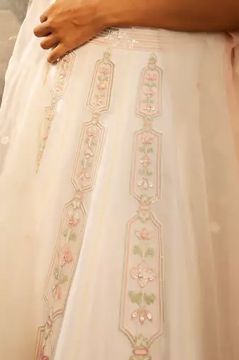White Embroidered Lehenga Set