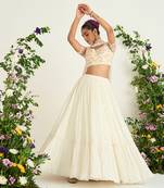 Ivory Embroidered Lehenga Set