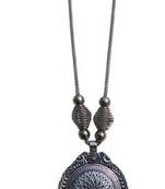 Fancy Pendant Oxidised Chain Nacklace
