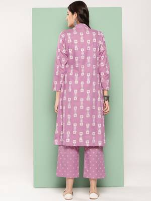  purple printed shrug and crop top trousers co ords 3