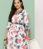 women white comes with a belt fit and flare dress