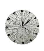 Wood Hand Painted Analog Wall Clock (Silver)