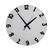 Wood Hand Painted Analog Wall Clock (White, Black)