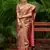 Sangam prints gold & pink kanjivaram silk woven work traditional tassels saree