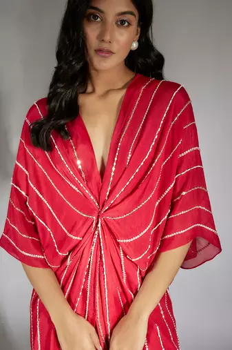 Red dress set