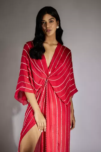 Red dress set
