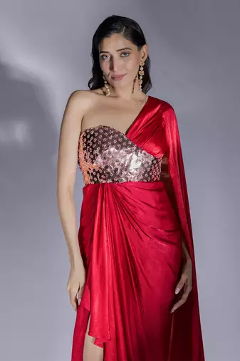 Red dress set