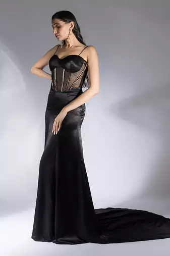 black gown