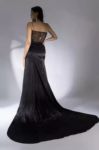 black gown