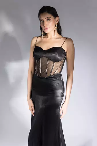 black gown