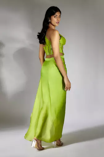 Green skirt set