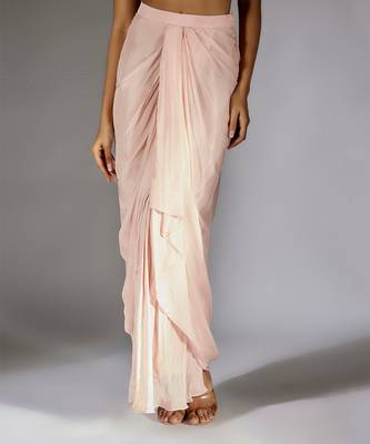 Peach pink skirt set 3