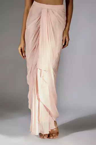 Peach pink skirt set