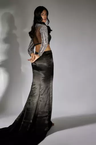 Black skirt set