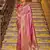 Light Pink Banarasi silk blend Woven Work Traditional Tassels Saree