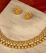 Gold Plated-Plated Temple Necklace Set
