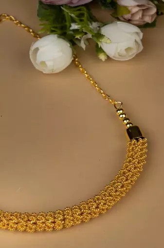 Elegant Gold Plated Necklace Set for Festive Glamour