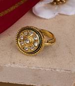 Traditional Kundan Gold Plated Ring