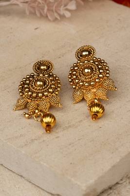 Gold Tone Festive Long Necklace & Earring 3