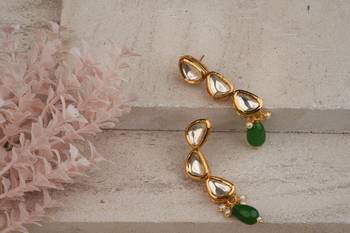 Ethnic Kundan Green Jewellery Set 4