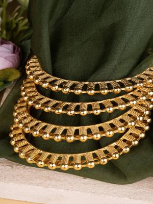 Traditional South Indian Gold Plated-Plated Bangles Set 4