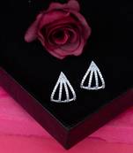Classic Silver and White American Diamond Stud Earrings
