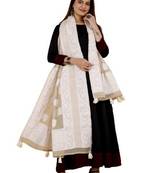 DesiButik Silk Dupatta with Zari Work 36*102 inches